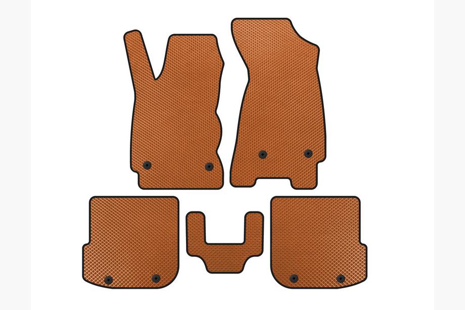 Audi A4 B5 1994–2001 EVA car floor mats (Sedan, Orange) Image