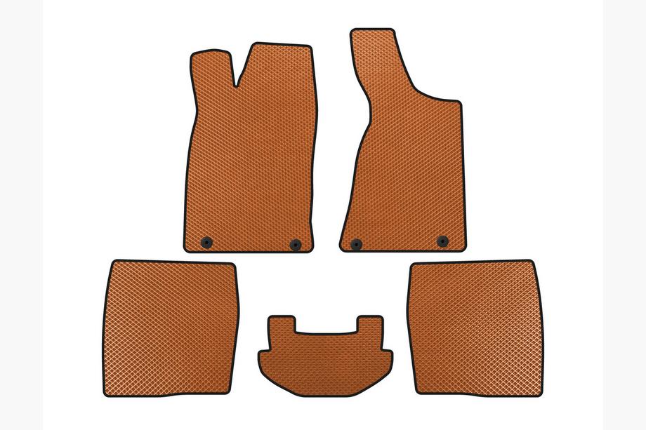 Audi 80/90 1987-1996 EVA floor mats (1987-1991, Sedan, Orange) Image