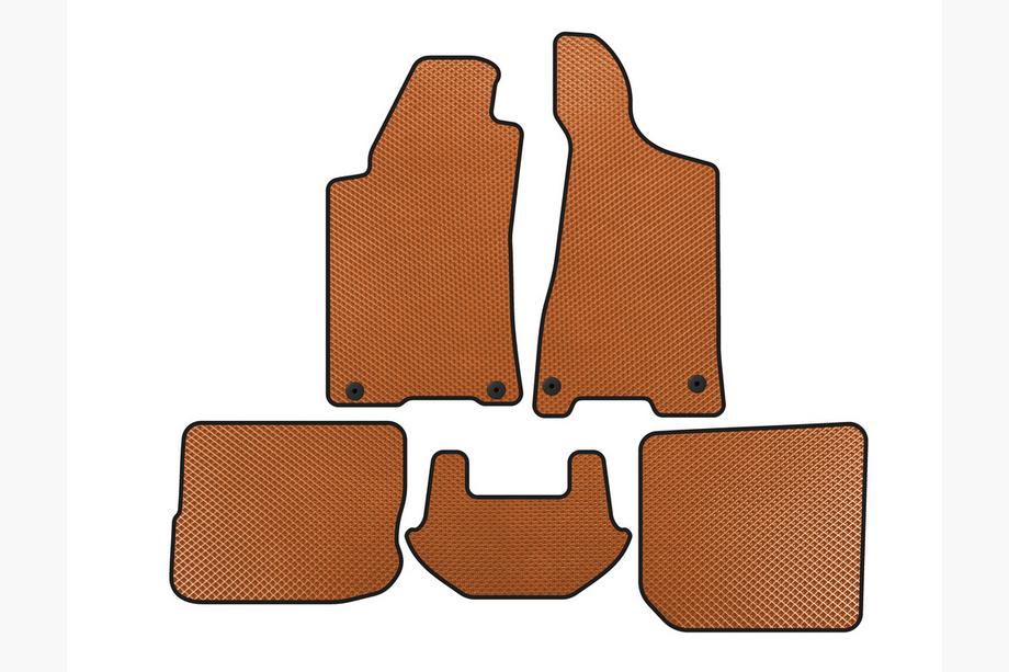 Audi 80/90 1987-1996 EVA Floor Mats (1991-1996, Sedan, Orange) Image