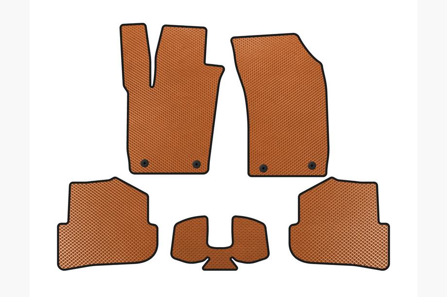 Audi A1 2010-2018 EVA Floor Mats (HB, 3-Door, Orange) Image