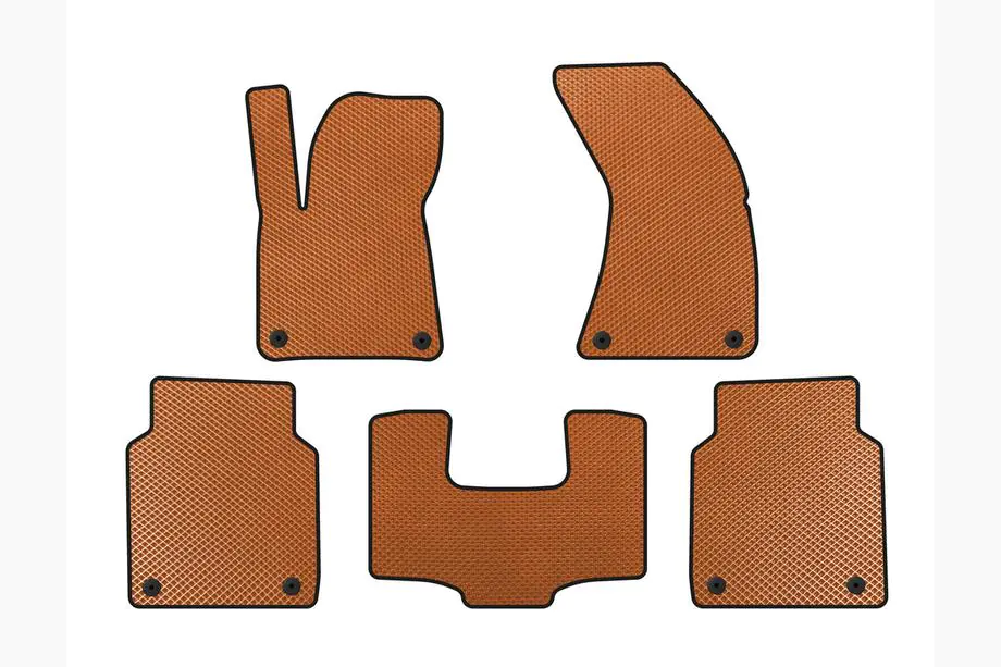 Audi A8 2010-2018 EVA Floor Mats (Long, Orange) Image
