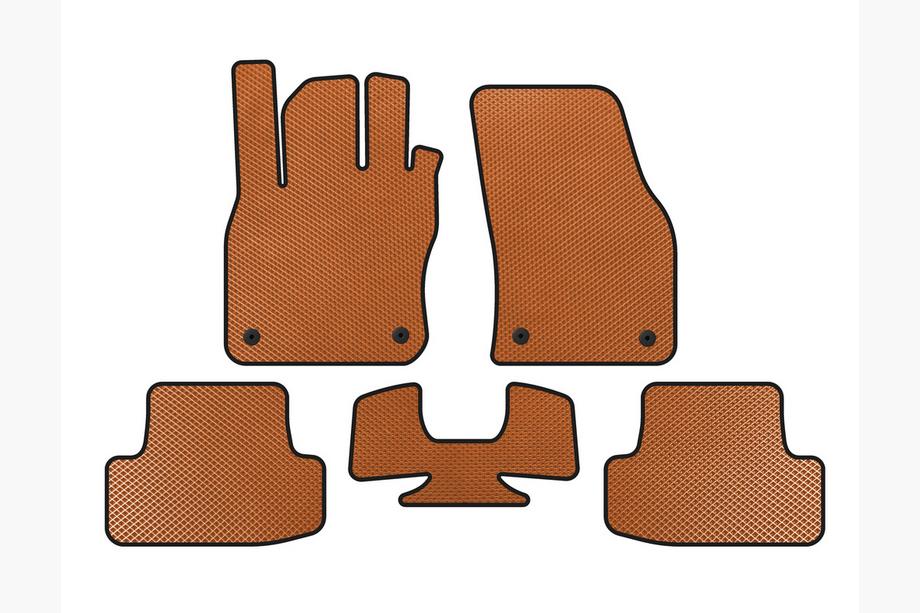 Audi Q2 2016- EVA Floor Mats (Orange) Image