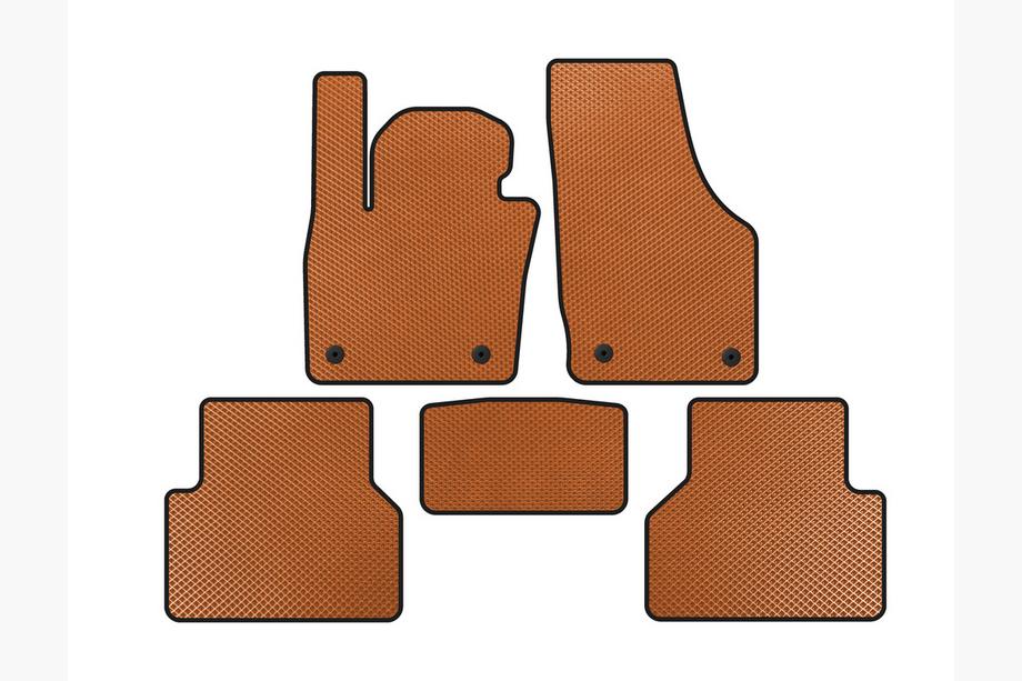 Audi Q3 2011-2019 EVA Floor Mats (Orange) Image