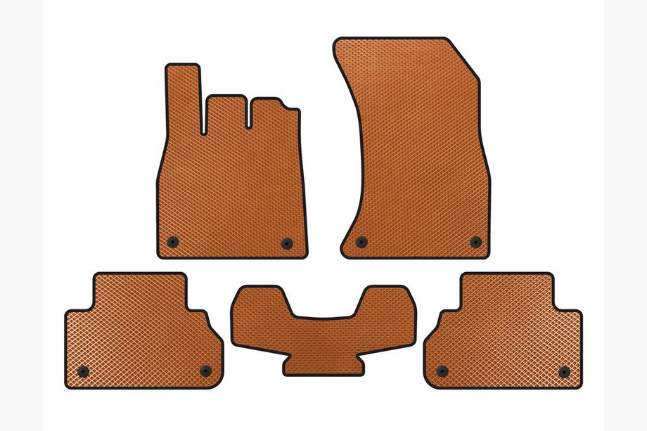 Audi Q5 2017-2025 EVA Floor Mats (Orange) Image