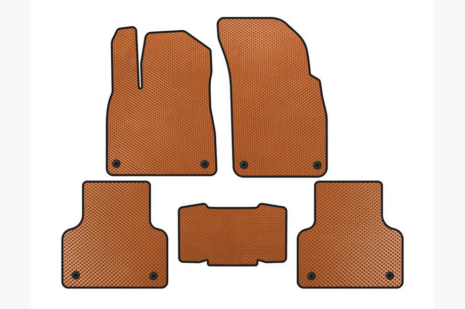Audi Q8 2018- EVA Floor Mats (Orange) Image