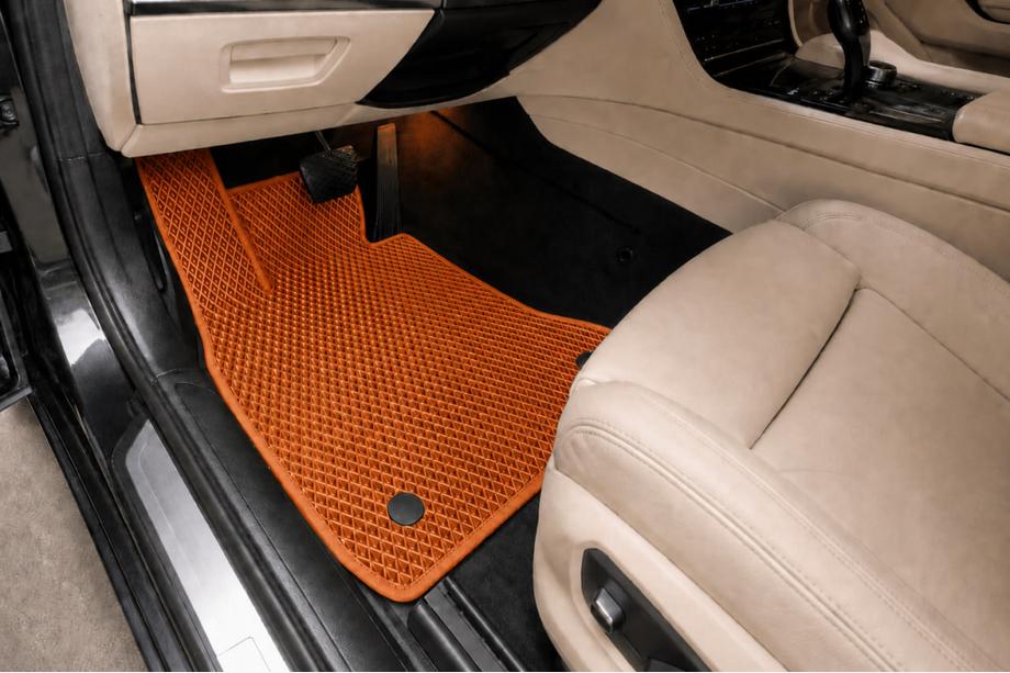 BMW 7 Series F01/F02 2008-2015 EVA Floor Mats (for F01, Orange) Photo 1