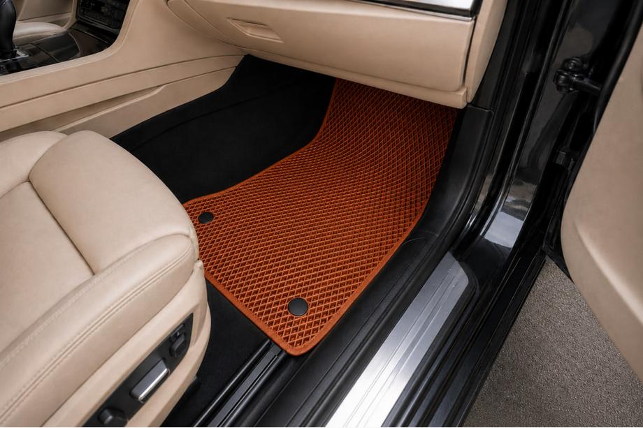 BMW 7 Series F01/F02 2008-2015 EVA Floor Mats (for F01, Orange) Photo 2