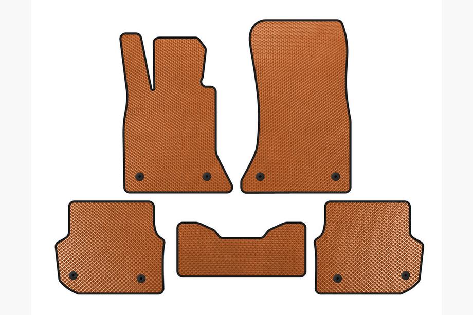 BMW 5 Series F10/F11 2010–2016 EVA Floor Mats (for F-11, Orange) Image