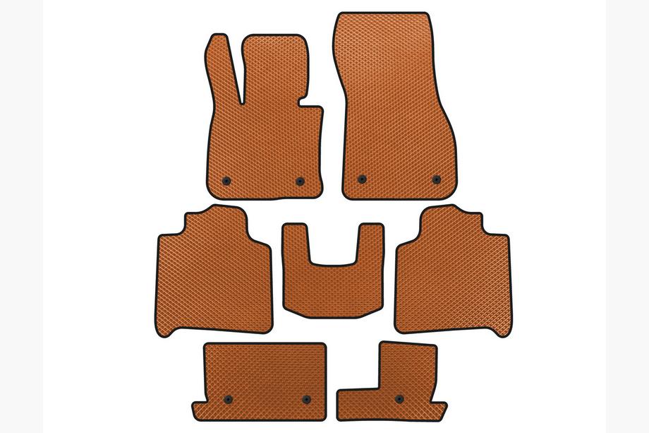 BMW 2 Series Active Tourer F45/F46 2014-2021 EVA Floor Mats (For F46, 3 Rows, Orange) Photo 1
