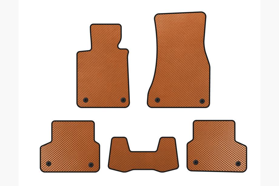 BMW 5 Series G30/G31 2017–2023 EVA Floor Mats (Orange) Photo 1
