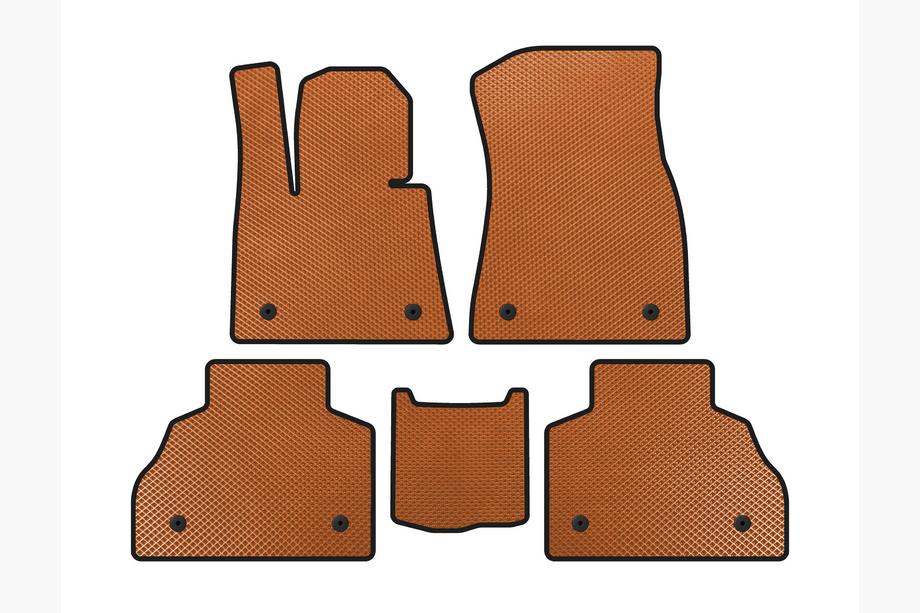 BMW X7 G07 2019- EVA Floor Mats (2 Rows, Orange) Image