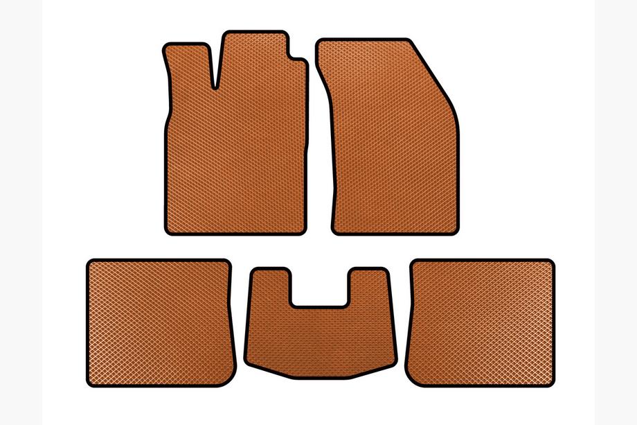 Chery Elara/Alia/Fora/A5 2006- EVA Floor Mats (SD, Orange) Image