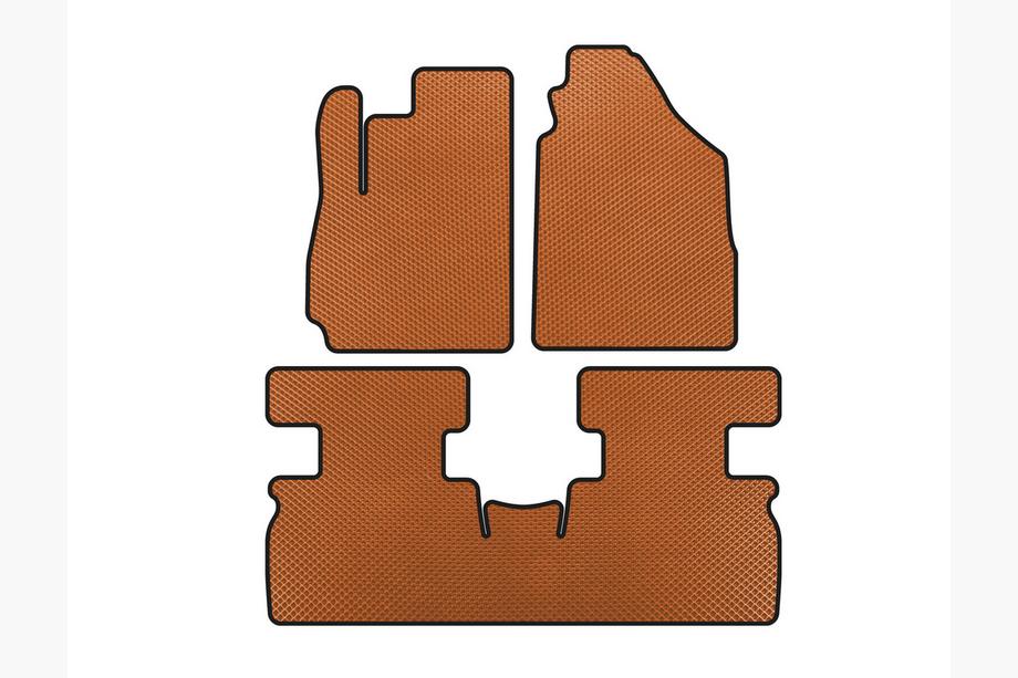 Jetour X70 2018- EVA Floor Mats (2 Rows, Orange) Image