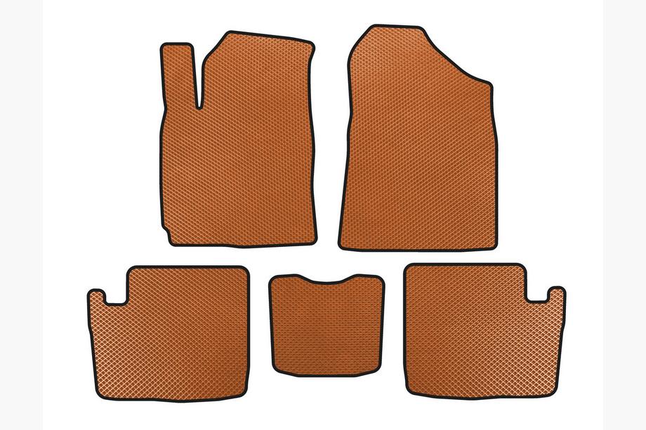 Chery Tiggo 1 2005-2016 EVA Floor Mats (2005-2009, Orange) Image