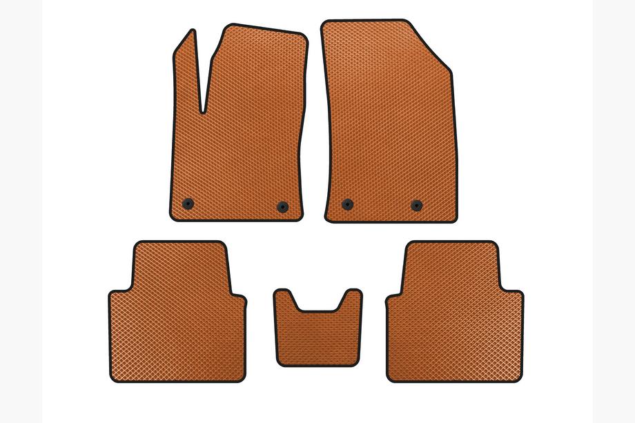 Citroen C-3 Aircross 2017-2024 EVA Floor Mats (Orange) Image