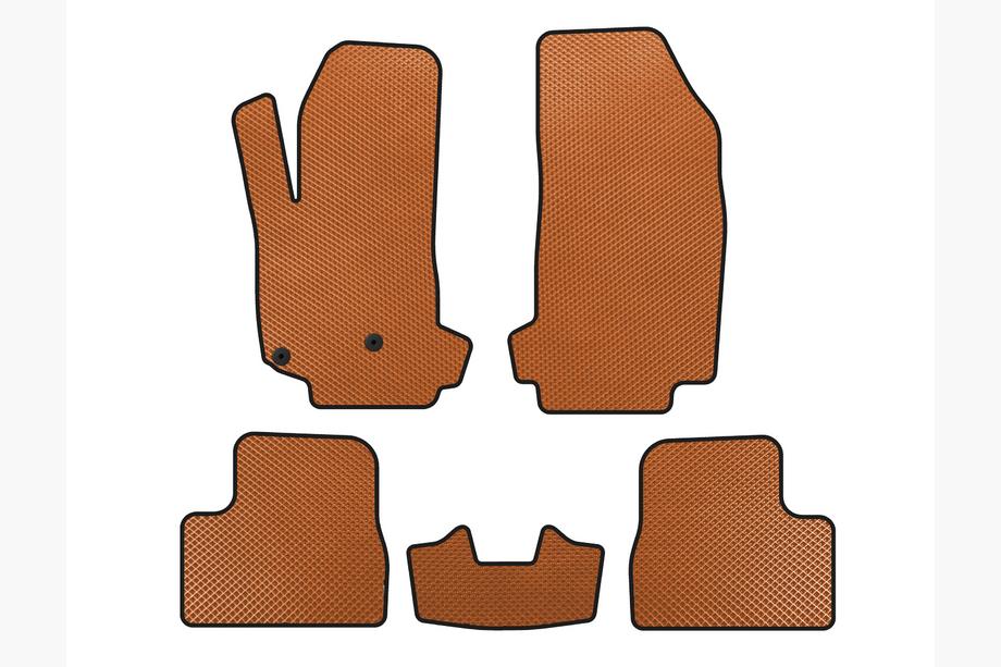 Citroen DS-3 2009-2016 EVA Floor Mats V-2 (Orange) Image