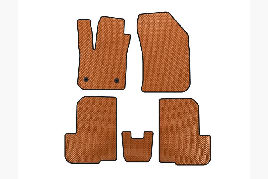 Dacia Lodgy 2012-2022 EVA Floor Mats (2 Rows, 7-Seater, Orange) Image