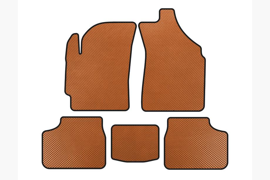 Daewoo Matiz 1998-2008 EVA Floor Mats (Orange) Image