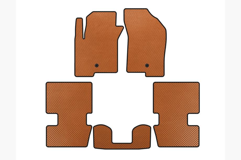 Dodge Caliber 2006-2011 EVA Floor Mats (HB, Orange) Image