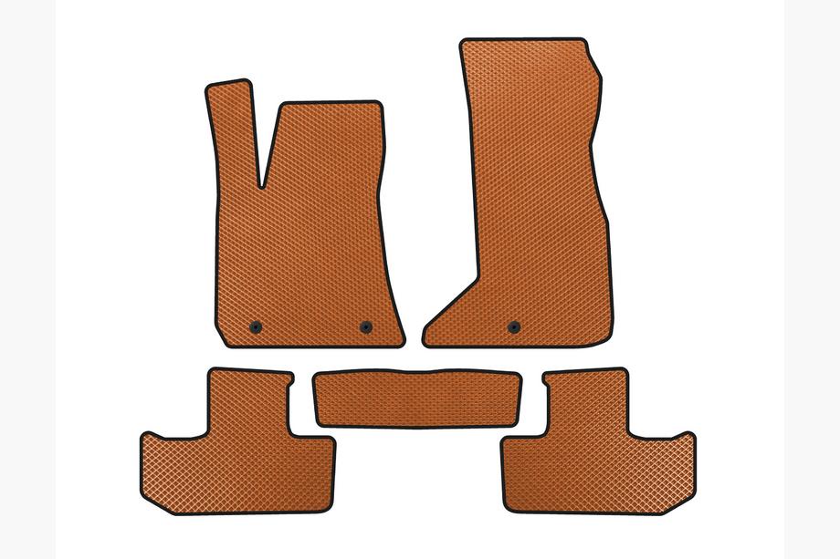 Dodge Challenger 2008-2023 EVA Floor Mats (Coupe, Orange) Image