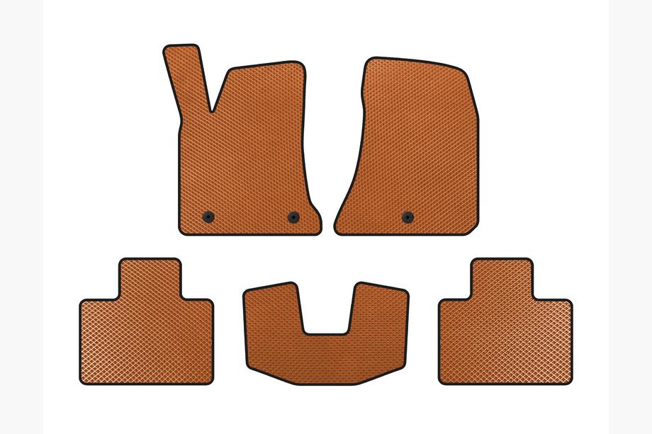 Dodge Charger 2010-2023 EVA Floor Mats (2015-2023, SD, Orange) Image