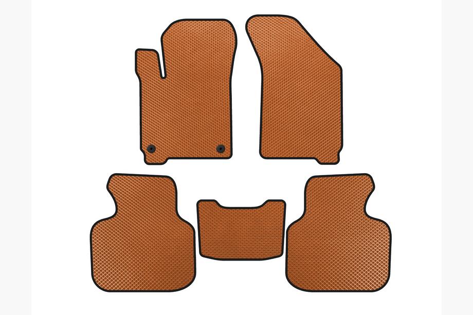 Dodge Journey 2008-2020 EVA Floor Mats (2011-2020, 7-Seater, Orange) Image