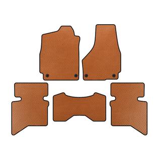 EVA Floor Mats (2009+, 5-Seater/Double Cab, Orange) Dodge RAM (DS/DJ/D2) 2009–2024