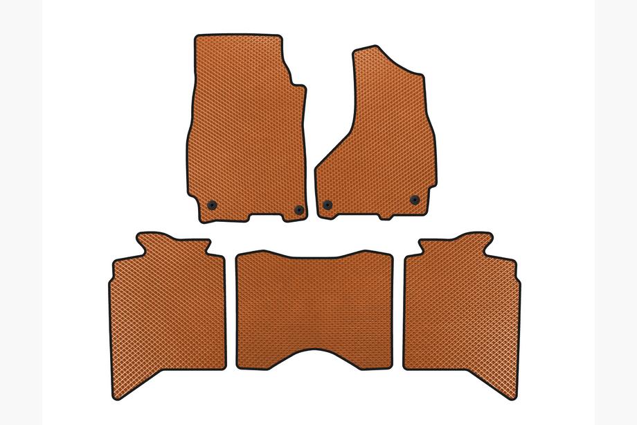 Dodge RAM (DS/DJ/D2) 2009–2024 EVA Floor Mats (2013+, 5-Seater, Orange) Photo 1