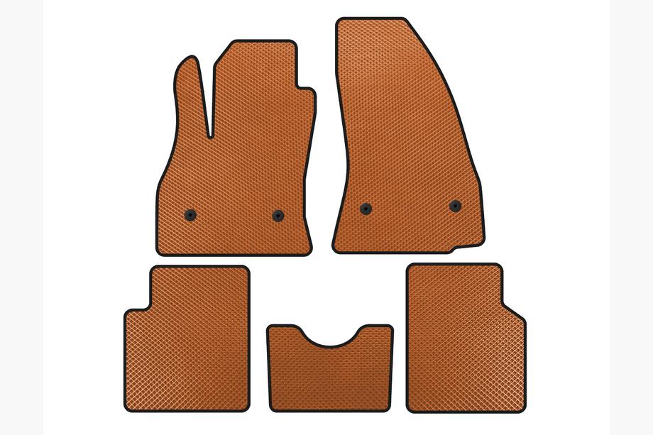 Fiat 500/500L 2013-2022 EVA Floor Mats (for 500L, Orange) Image