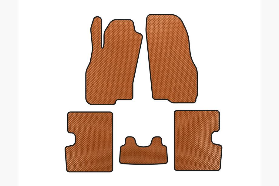 Fiat Punto Grande/EVO 2006-2018 EVA Floor Mats (HB, 5-Door, Pre-Facelift, Orange) Image