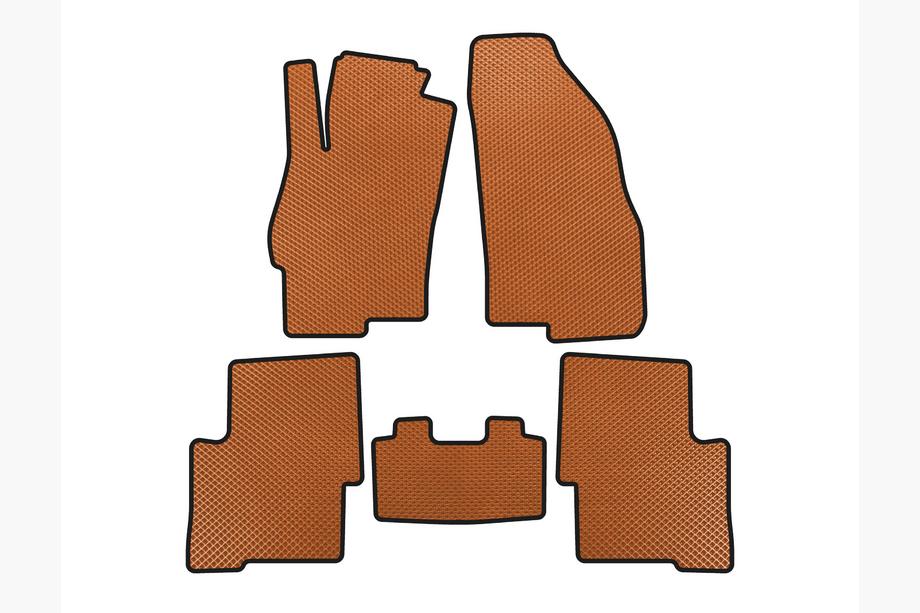 Fiat Linea 2006-2018 EVA Floor Mats (SD, Orange) Image