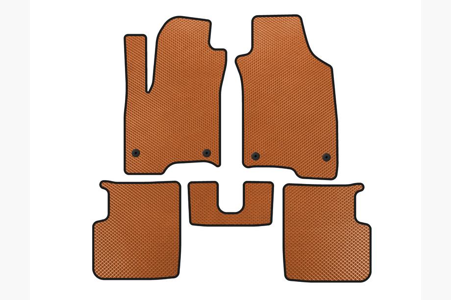 Fiat Panda 2011-2023 EVA Floor Mats (Orange) Image
