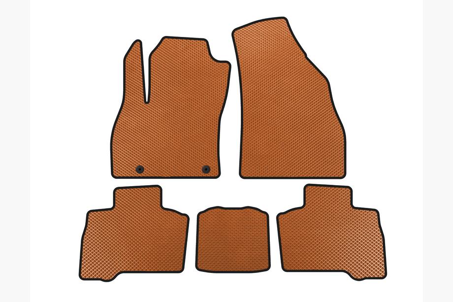 Fiat Fiorino/Qubo 2008-2024 EVA Floor Mats (for Qubo, 2016+, Orange) Image