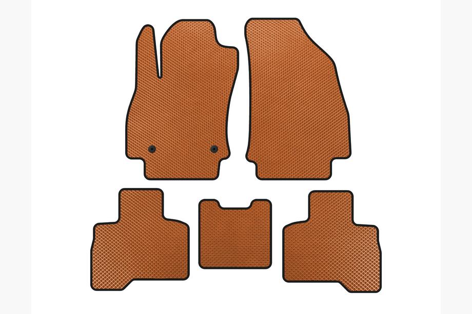 Fiat Fiorino/Qubo 2008-2024 EVA Floor Mats (For Qubo 2008-2016, Orange) Image