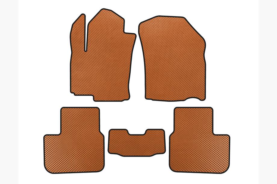 Fiat Sedici 2006-2014 EVA Floor Mats (HB, Orange) Image