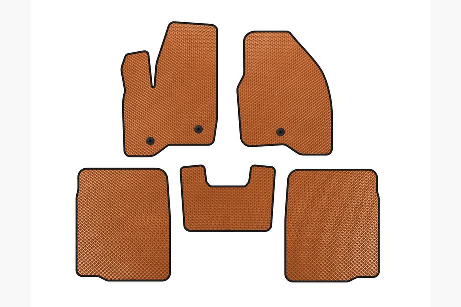 Ford Explorer 2011-2019 EVA Floor Mats (2 Rows, 2011-2015, Orange) Image