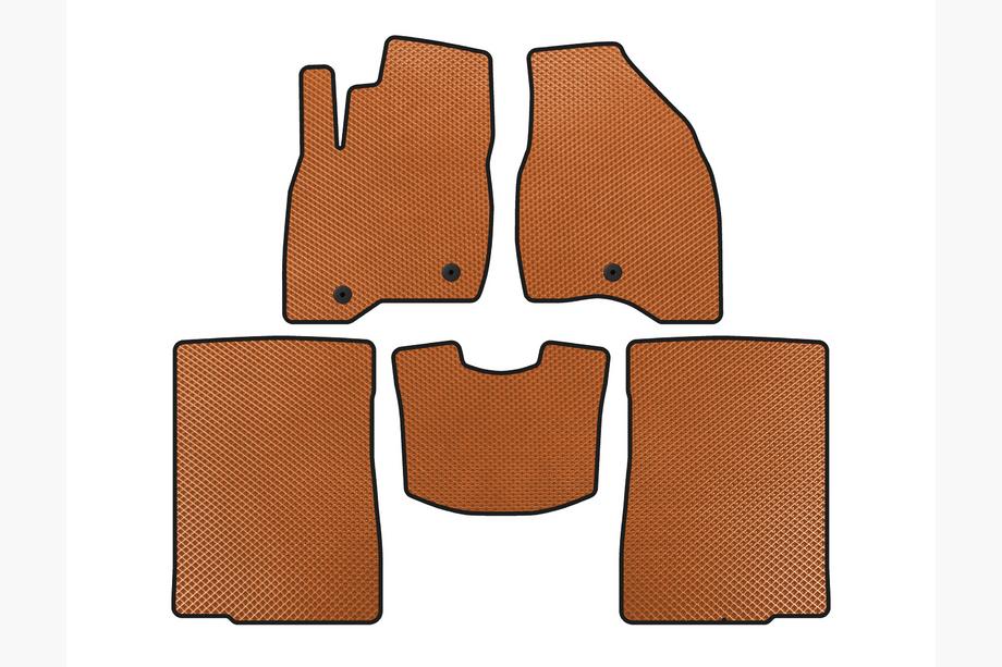 Ford Explorer 2011-2019 EVA Floor Mats (2015-2017, 2 Rows, 7-Seater, Orange) Image
