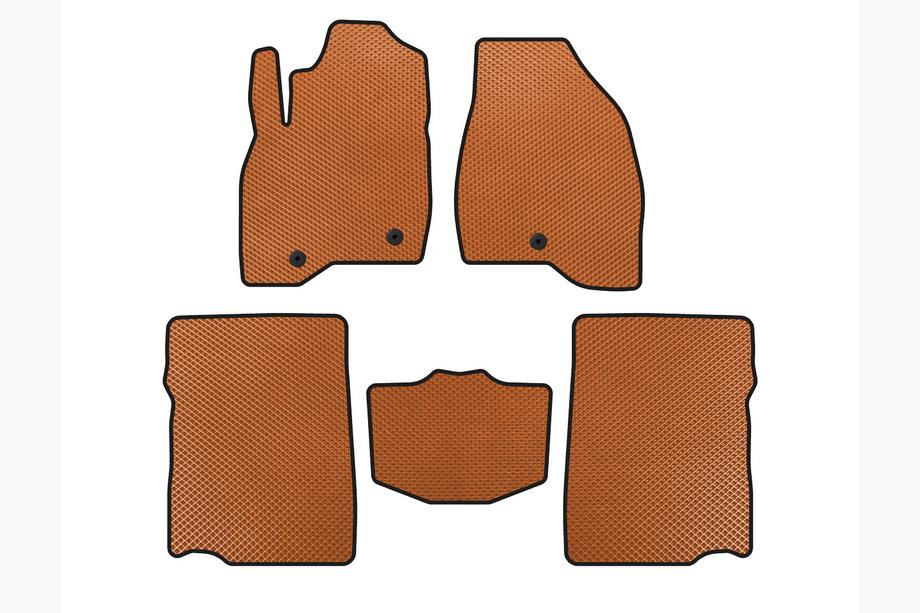 Ford Explorer 2011-2019 EVA Floor Mats (2017-2019, 2nd Row, 7-Seater, Orange) Image