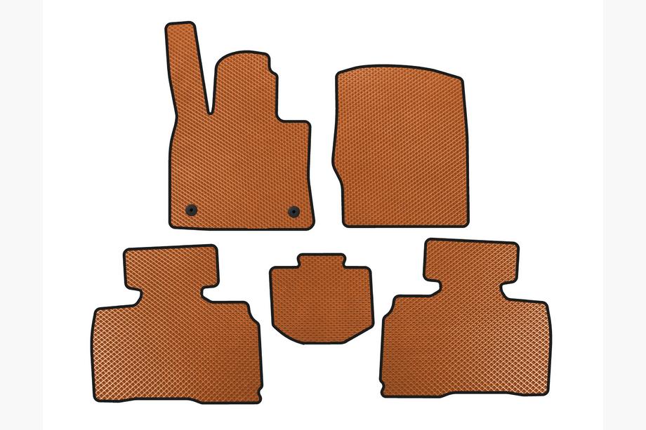 Ford Explorer 2019- EVA Floor Mats (2 Rows, 7-Seater, Orange) Image