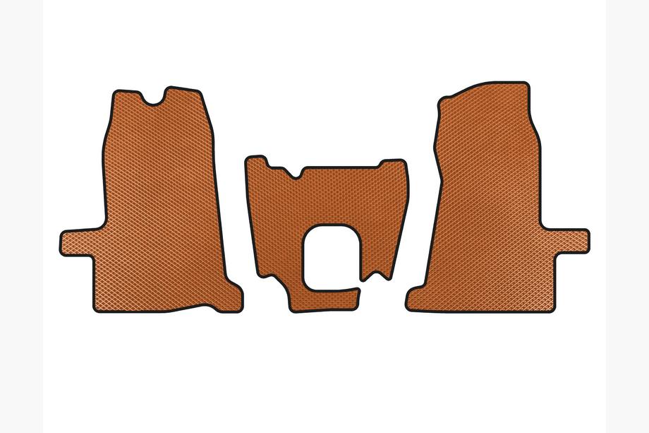 Ford Transit 2000–2014 EVA Floor Mats (2000-2006, 1+1, Manual, Orange) Image