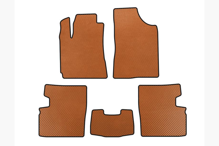 Geely Emgrand EC7 2009- EVA Floor Mats (2009-2014, HB, 5-Door, Orange) Image