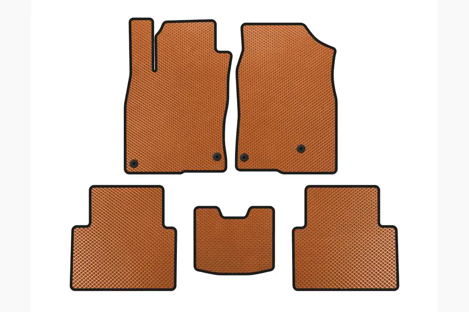 Honda Civic Sedan X 2016-2021 EVA Floor Mats (SD, Orange) Image