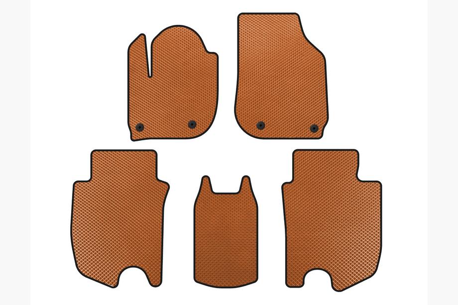 Honda FIT/Jazz 2014–2020 EVA Floor Mats (HB, Hybrid, Orange) Photo 1