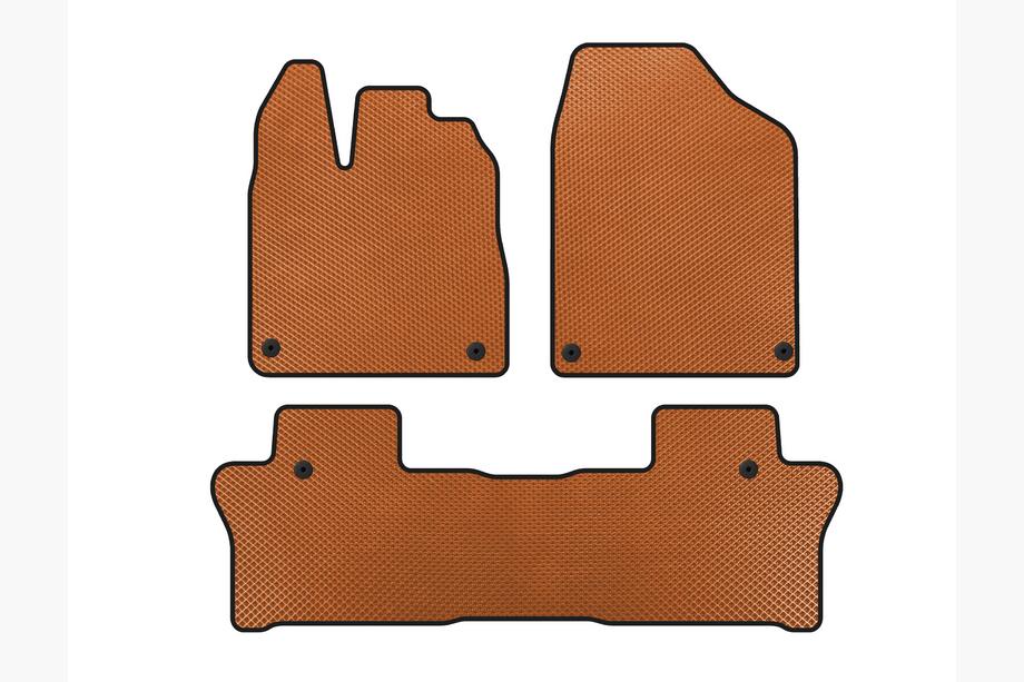Honda Pilot 2015-2022 EVA Floor Mats (2 Rows, Orange) Image