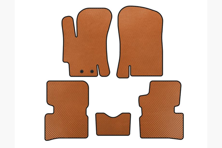Hyundai Accent 2006-2010 EVA Floor Mats (SD, Orange) Image