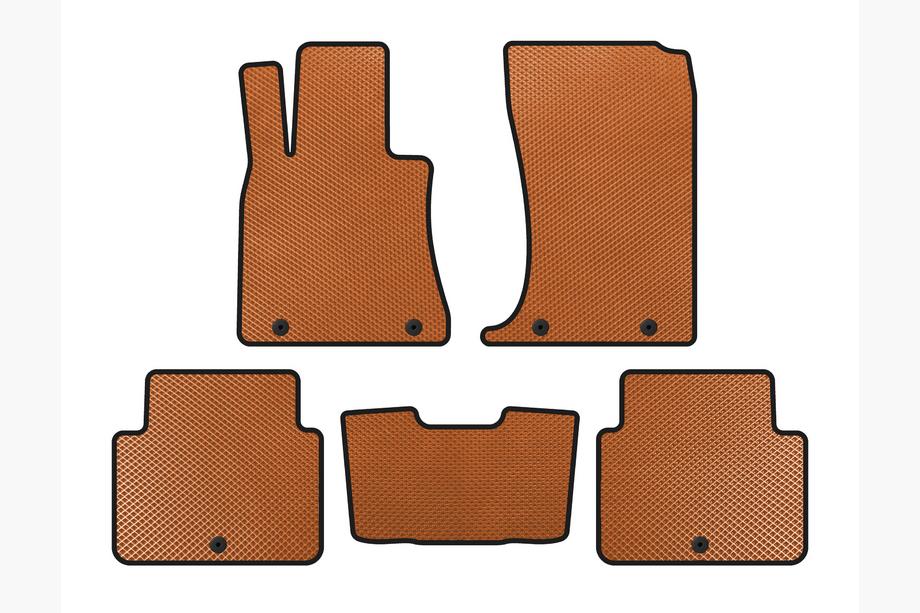 Hyundai Genesis DH 2013-2016 EVA Floor Mats (SD, Orange) Image