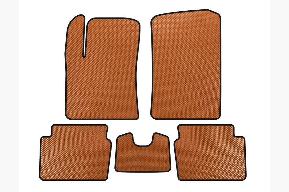 Hyundai I-10 2008-2013 EVA Floor Mats (HB, Orange) Image