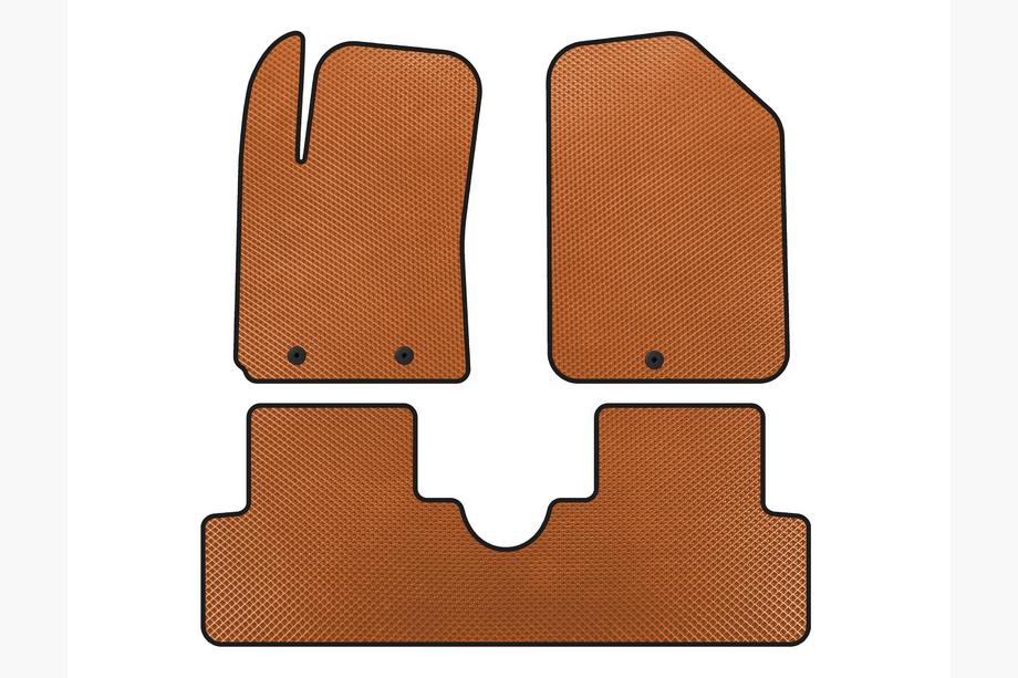 Hyundai I-10 2014-2017 EVA Floor Mats (HB, Orange) Image