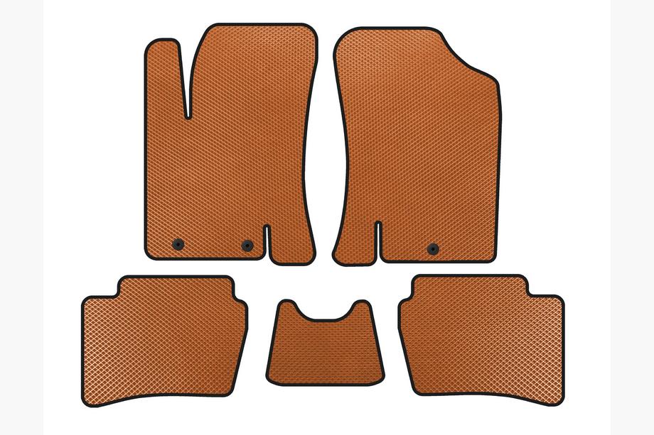 Hyundai I-20 2008-2012 EVA Floor Mats (HB, Orange) Image