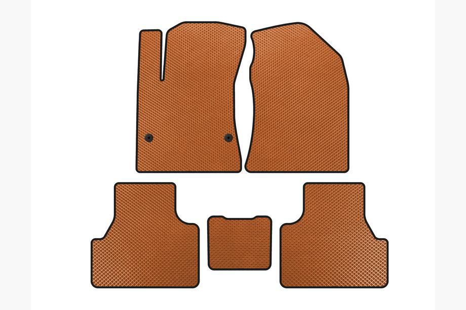 Hyundai Kona 2017-2023 EVA Floor Mats V2 (Electric, Orange) Photo 1